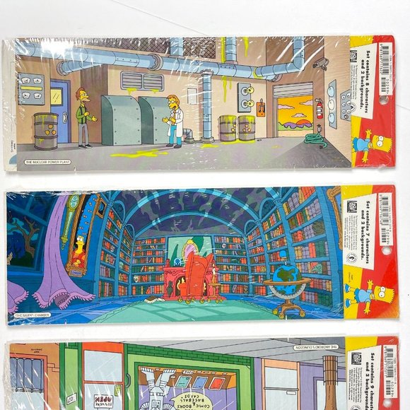 The Simpsons Vtg 4 Pop Out People 2001 Episode Sets Christmas Terror Comic Book - Picture 10 of 11